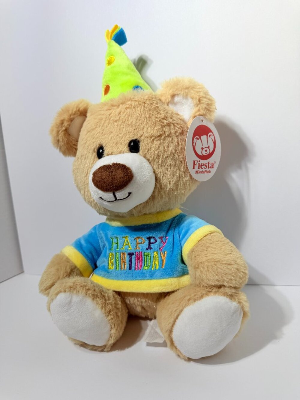 Fiesta Plush Happy Birthday Teddy Bear Stuffed Animal Toy New With Tags